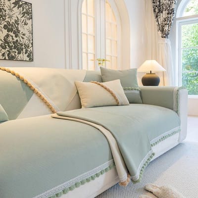 Chenille Kwasten Haarbal Bankhoes Mat Winter Antislip Bankovertrek Beschermhoes Universele Bankhanddoek voor Woonkamer 70x70cm 1pcs