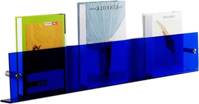 Tijdschriftenhouder Wandmontage - Brochure Rek - Documenten Presenteren - Groot Weergavegebied - 40/80/100cm - Oranje Blauw Bruin