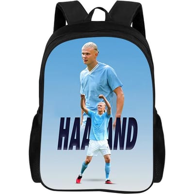 Leer, Reizen Schoolrugzak voor Kind Voetbal Sport Kinderrugzak Haaland Rugzak Voetbalster Rugzak Cadeau