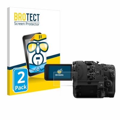 BROTECT - Screenprotector voor Canon EOS C400 - Folie Beschermfolie transparant 2 Stuks
