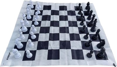 Alldoro Schaakspel XXL - Schaken – Jumbo speelset met opbergtas – Speelklassieker voor binnen en buiten – 158x158cm