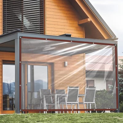 Inovra- Dekzeil Waterdicht - Transparant Zeil - Buitenzeil 3x1m - Afdekzeil voor Terras - Weerbestendig - Hoogwaardig PE-Materiaal