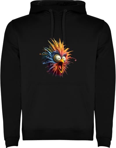 Zwarte hoodie Angry Bird - Boze Vogel - Grappige Vogel - Crazy Bird - Gekke Vogel - Hilarisch Maat M