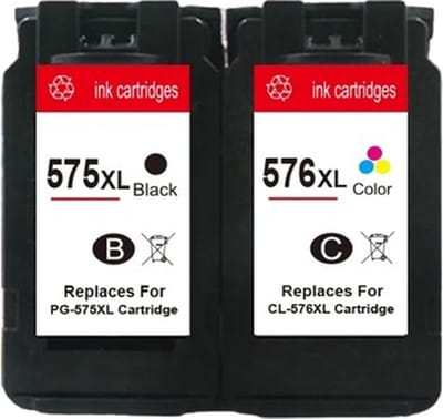 Inktcartridges Geschikt voor Canon PG-575XL / CL-576XL | Zwart en Kleur Geschikt voor Canon Pixma TR4750i, TR4751i, TS3550i, TS3551i