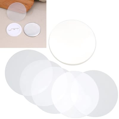 Dailygoody - Badgefolie - Transparant PVC - Bescherming voor badges - Ronde folieafdekkingen - 100 stuks - 75 mm