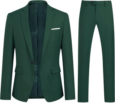 ALLTHEMEN Heren 2-Piece Suit - Zaken moderne casual jas pak - S