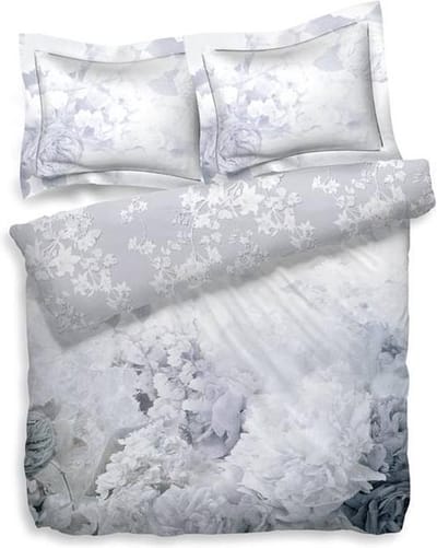 Heckett & Lane Florentina - Dekbedovertrek - Lits-jumeaux - 240x200/220 cm + 2 kussenslopen 60x70 cm - Bright White