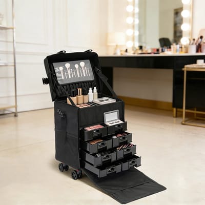 Visagie Koffer - Cosmetica Koffer - Kapperskoffer - Make-up Koffer met Verstelbare Vakken – cosmeticavak