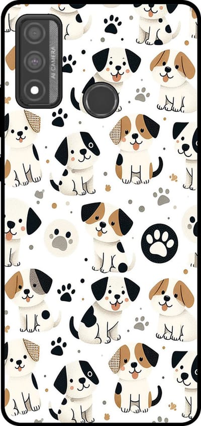 Smartphonica Telefoonhoesje Geschikt voor Huawei P Smart (2020) met honden opdruk - TPU backcover case dog design geschikt voor Huawei P Smart (2020)