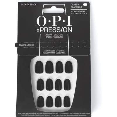 Opi Xpress/on Kunstnagels Iconische Tint #dame In Zwart