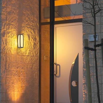 SLV Meridian Box buitenwandlamp, antraciet, breedte 13 cm