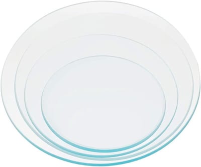 Set van 4 Laboratorium Glazen Deksel, 60 mm, 75 mm, 90 mm en 100 mm voor Wetenschappelijke Experimenten en Proeven