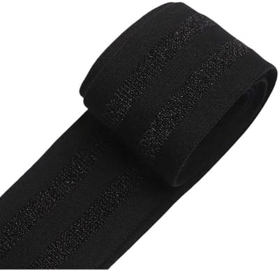 SPHProducts - Elastische band - Stretchband voor kledingaccessoires - 3 m x 5 cm - Zwart en zwart - Ideaal voor doe-het-zelvers - Perfect voor tailleba...
