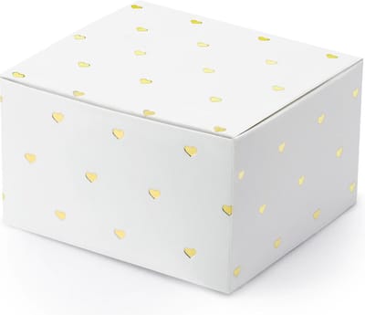 Geschenkdoosjes Mini Hartjes Goud 6cm 10st