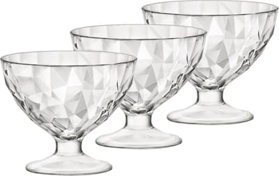 Bormioli Rocco ijs/sorbet coupes op voet - 6x stuks - glas - 360 ml - IJscoupe glazen/schaaltjes