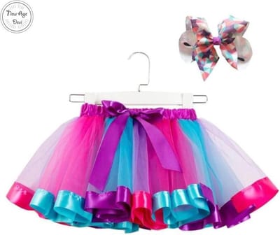 New Age Devi - Meisjes Tutu S 3 mnd - 2 jaar Kleuren Rok incl haarstrik Party Dance Regenboog Rokken Meisjes kleding Kinderen Kleding