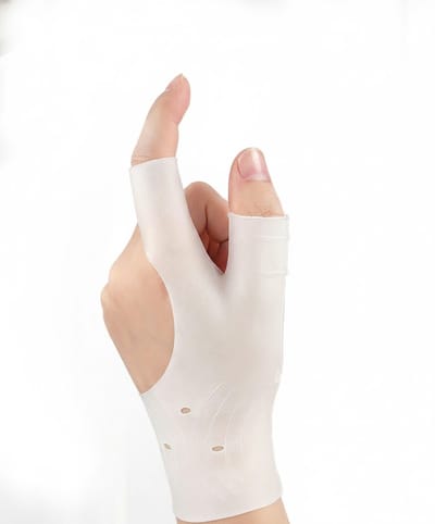 Duim-polsbrace (paar) - Handbrace Koele wikkel voor artritis, peesschedeontsteking, verstuikte gewrichtspijn, stabilisator voor linker- en rechterhand - Zachte comfortspalk voor peesschedeontsteking - Transparant