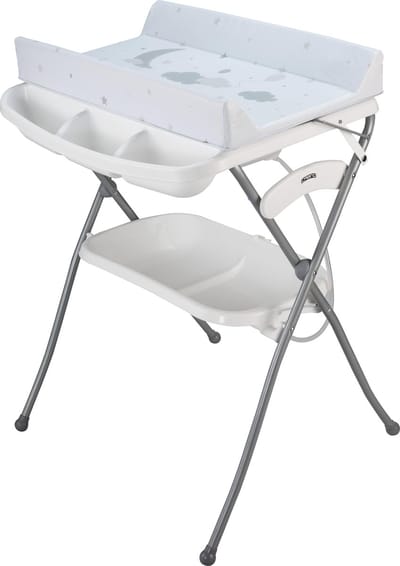 Cabino Badcommode Inklapbaar Wolkjes Wit/Grijs
