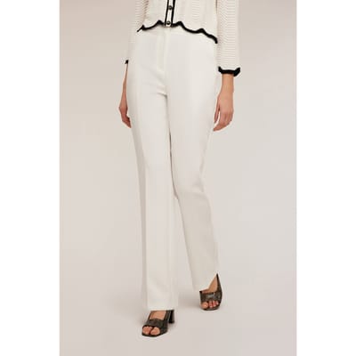 Motivi Palazzo Trousers With Ironed Crease White Maat: 34 | Pantalons Outlet | Dames | Wit