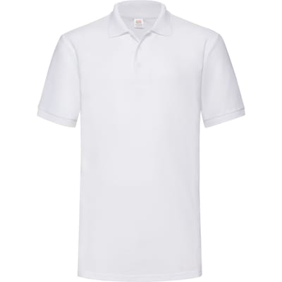 Fruit of the Loom Heren Effen Zwaargewicht Poloshirt (Wit)