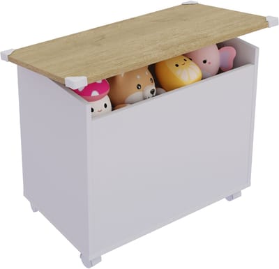 VCM Holztruhe | Maße ca. H. 54 x B. 68 x T. 39 cm | Rollen | Kiste für alle Wohnräume | Aufbewahrungsbox | Kiste - Bosula M
