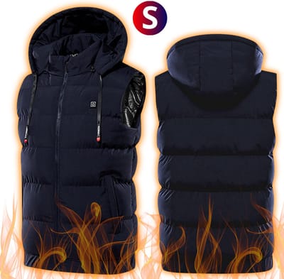 Bovista Verwarmde Bodywarmer - Heated Vest - Elektrische Bodywarmer - Rits Capuchon - Water Afstotend - Oplaadbaar - Maat S - Blauw