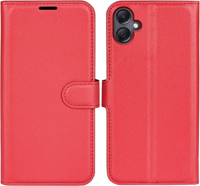 Coverup Hoesje - Geschikt voor Samsung Galaxy A06 Hoesje - Coverup Book Case - Rood