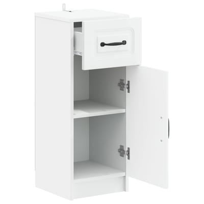vidaXL - Badkamer - Opbergkast - UTRECHT - Wit - 30 - x - 31 - x - 77 - cm - Bewerkt - hout