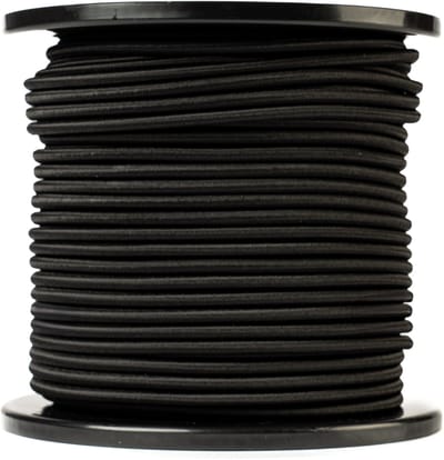 SNURO Elastisch rond touw (6mm, 100m, zwart) - Professionele kwaliteit - Weerbestendig en herbruikbaar - Breekkracht 60kg