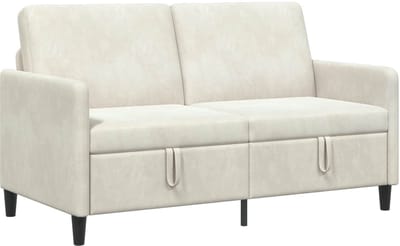 vidaXL - Sofa - met - Opbergruimte - Crèmekleurig - 152 - x - 78 - x - 87 - cm - Polyester