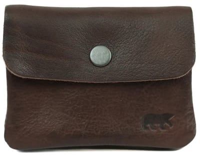 Bear Design Pietje Leren Portemonneetje - Bruin