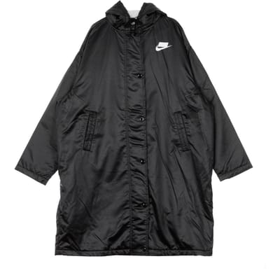 W Sport Pac Parka lange damesjas zwart/mousseline/wit