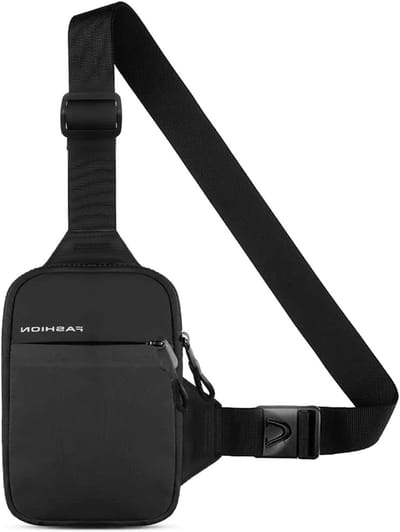 Sling Crossbody Bag voor Mannen, Waterdichte Schoudertas voor Mobiele Telefoon, Ideaal voor Reizen, Wandelen en Outdoor Activiteiten
