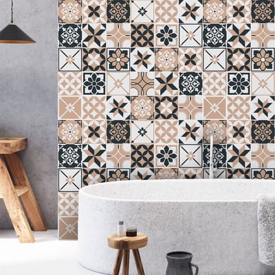 Zelfklevende tegelmuurstickers voor keuken en badkamer - 30 AZULEJOS DANIELA tegelstickers - 30 stickers 20x20cm