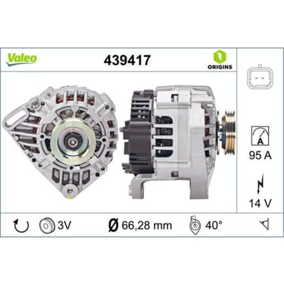 Driefasige generator VALEO ORIGINS - NEW O.E. TECHNOLOGIE VALEO 439417