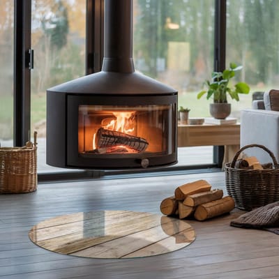 Coloray Vloerplaat Houtkachel - Plaat voor Onder Houtkachel - 70 cm x 70 cm - Open Haard Accessoires - Beige Vloerplaat Kachel - Plaat Kachel - Plaat onder Houtkachel - Kachel Onderplaat - Onderplaat