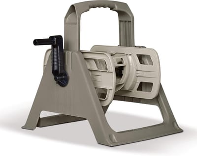 Slang Haspel - Slanghouder - Tuin Bewatering - Draagbaar Wandmontage - 100 voet capaciteit - Taupe