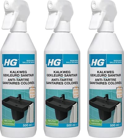 HG Kalkweg Gekleurd Sanitair 3-pack met KD spons