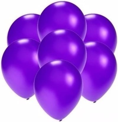 Party ballonnen in klein formaat - paars - 100x - 13 cm - feestartikelen/versiering