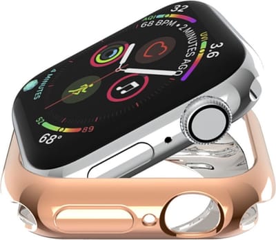 Beschermende watch case - hoesje - geschikt voor Apple Watch Series 1/2/3 - 38 mm - rosegoud