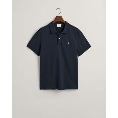 Gant Shield Piqué Poloshirt Donkerblauw (navy) - Maat 3XL - Heren
