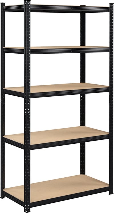 Stellingkast – Magazijnrek – Verstelbaar – 200 x 100 x 50 cm – 875kg Draagkracht – Zwart