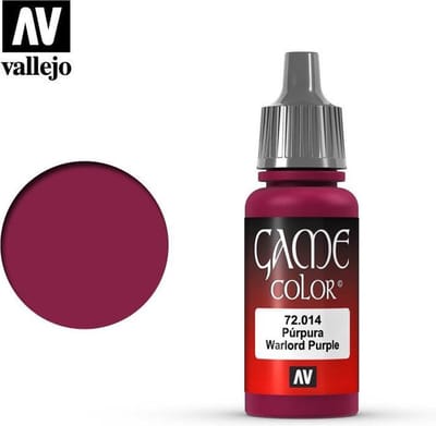 Vallejo Hobbyverf Acrylverf - 72014 Game Color - Warlord Purple - Acryl - Verf flesje - 18 ml