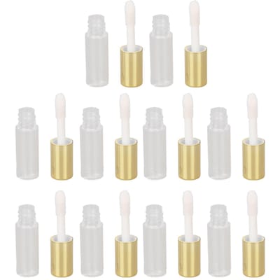 Tubes de brillant à lèvres vides de 1,2 ml, dorés, transparents et scellés, petits tubes de brillant à lèvres, tubes de distribution de voyage pour white