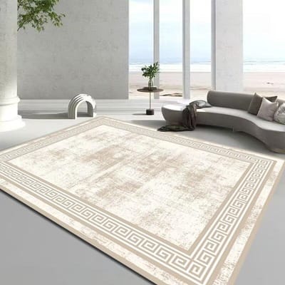 Tapis Décoratifs Grande Surface Style Européen Luxe Motif Cadre Maison Tapis de Salon Chambre Salon Tables Basses Tapis de Sol Doux 80*160cm