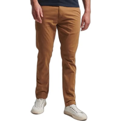 Superdry Officers Slim Chino Trousers Chino Broek Bruin 34 / 32 Man