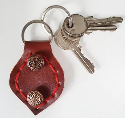 Toetie & Zo Handgemaakte Leren Sleutelhanger - Bruin - Sleutelhouder - Leder