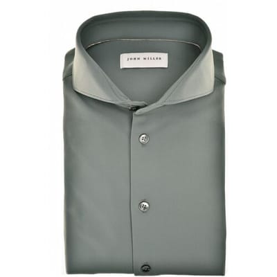 John Miller Overhemd Plain Color Hyperstretch Cutaway Collar Midden Grijs / male