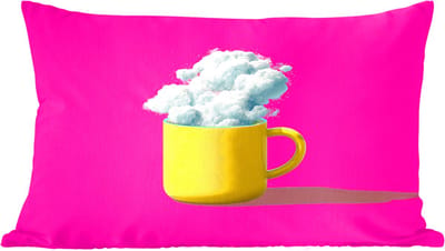 Sierkussens - Kussentjes Woonkamer - 60x40 cm - Mok - Wolken - Roze - Minimalitisch
