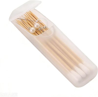 Tandenstokerhouder Dispenser - Reis Organizer - Persoonlijke Verzorging - Halfdoorzichtig Materiaal - 4 Stuks - Wit